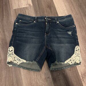 Venus Jean Shorts with Lace